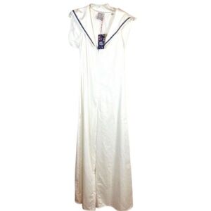My Beachy Side x Emily in Paris Wide Leg Jumpsuit Small White Sailor Resort $450